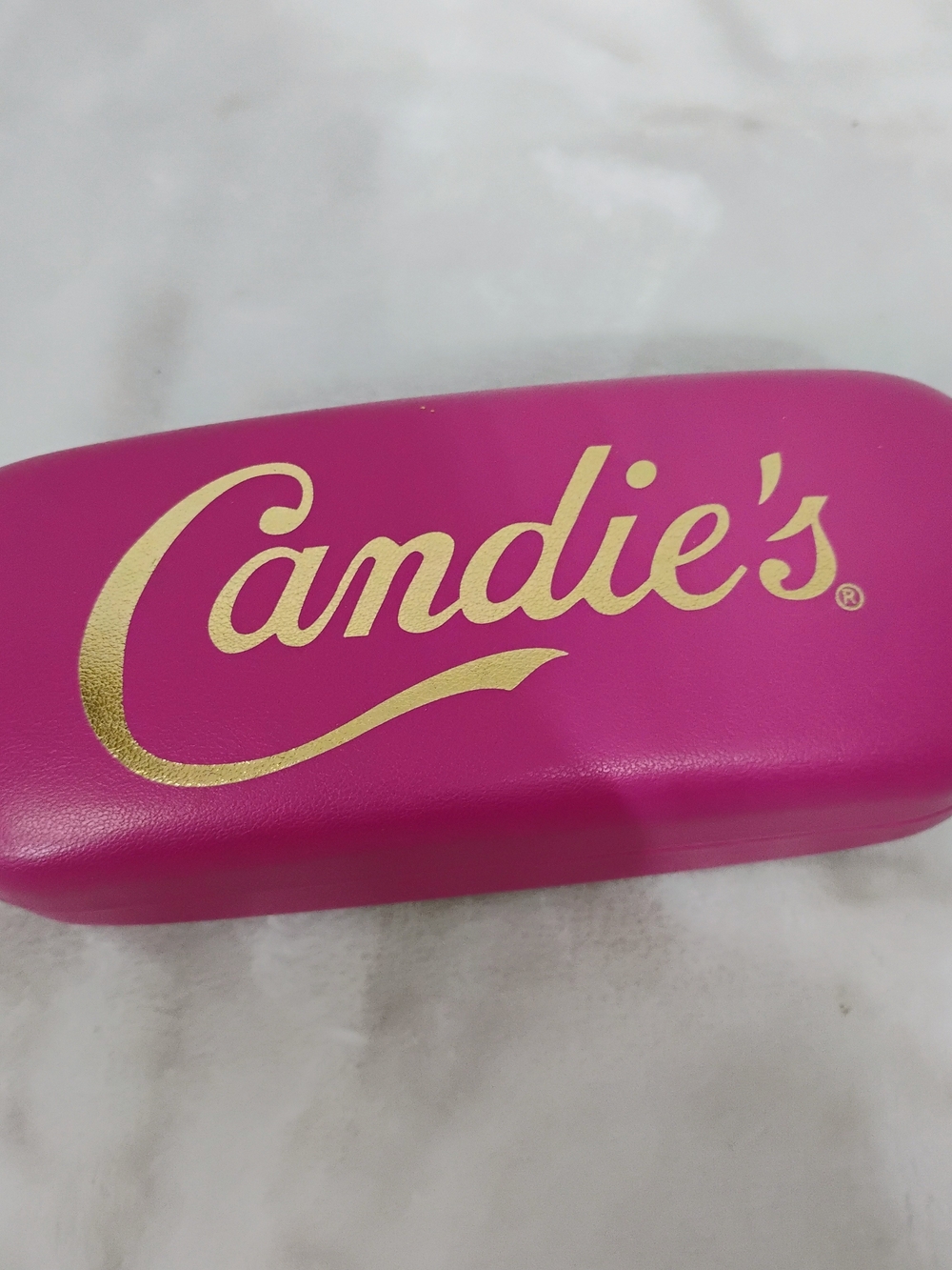 Candie’s Eyeglass Sunglasses Case Pink Gold Logo Hard Case Clamshell O
